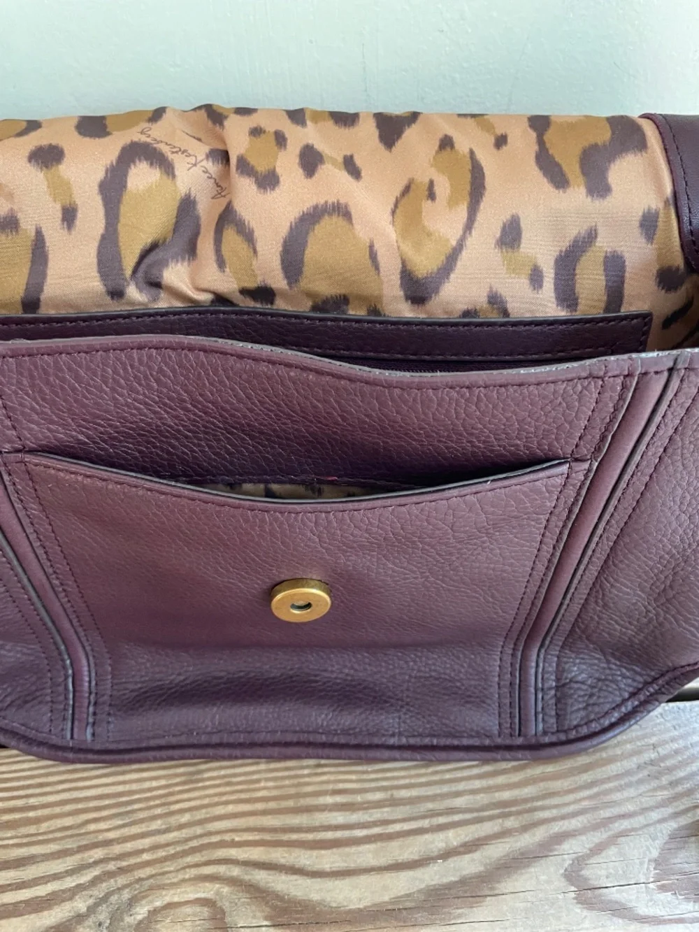 Aimee Kestenberg Fierce & Fab Leather Saddle Bag In Oxblood EUC